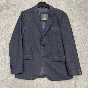 Bugatti Blazer Mens 50R Blue Excellent Two Button Textured European Sport Coat